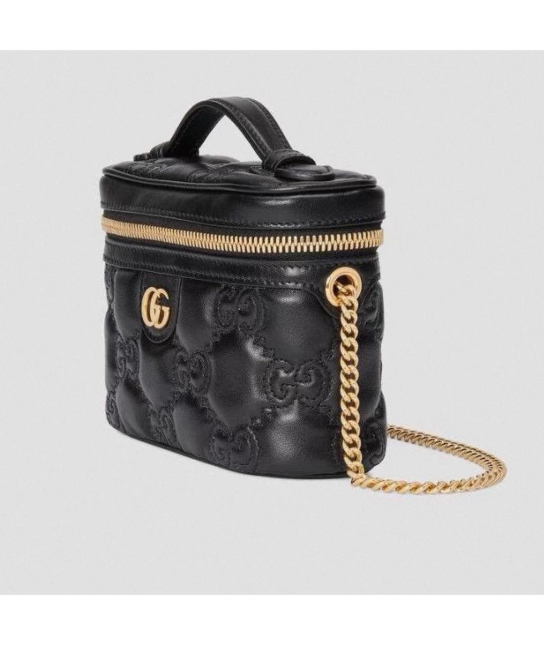 GUCCI Черная кожаная сумка через плечо, фото 3