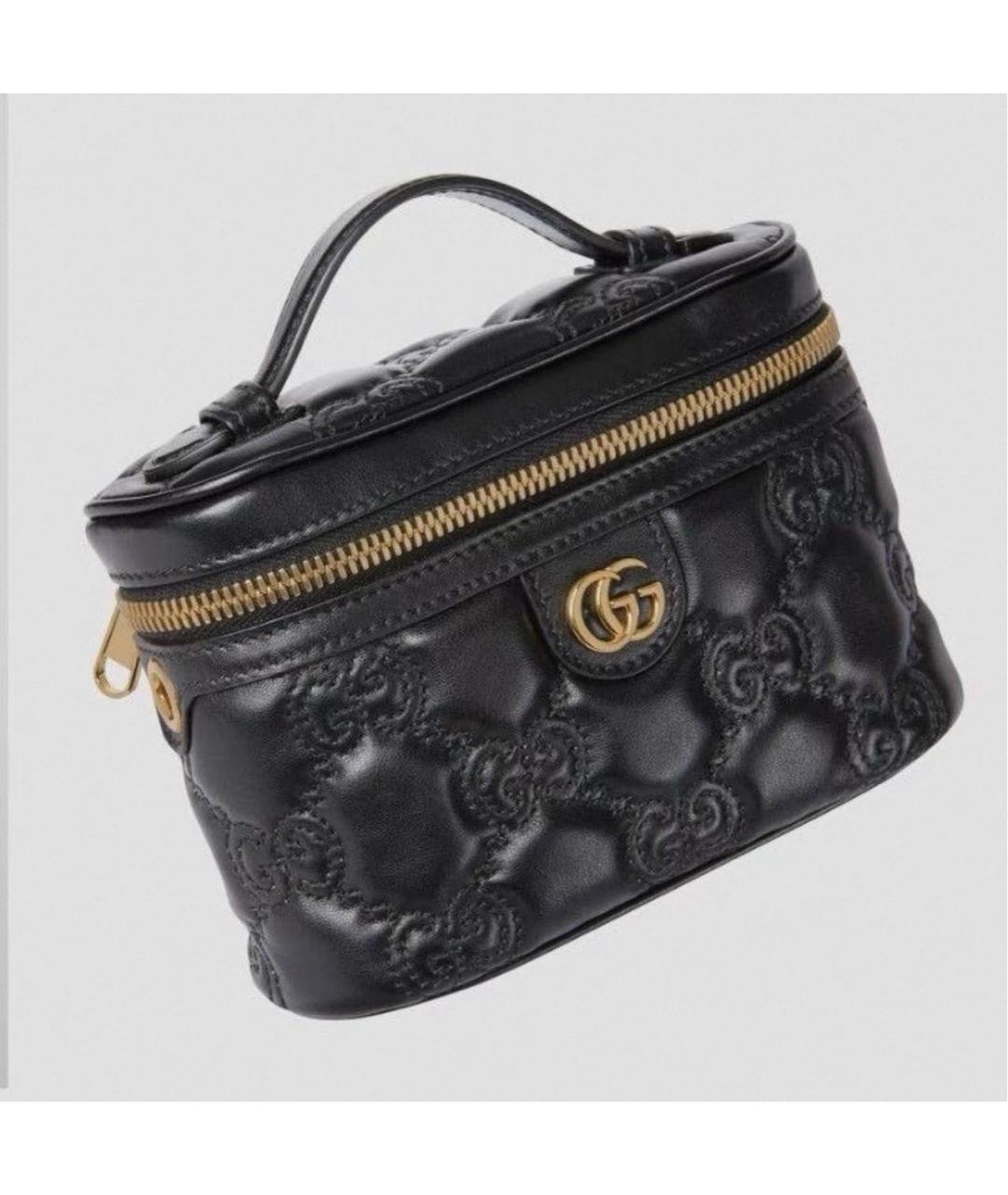 GUCCI Черная кожаная сумка через плечо, фото 2