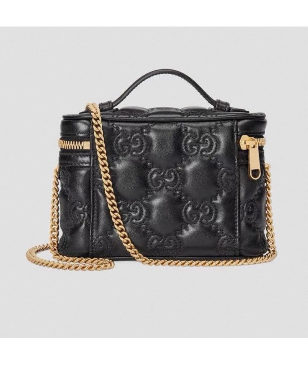 GUCCI Черная кожаная сумка через плечо, фото 4