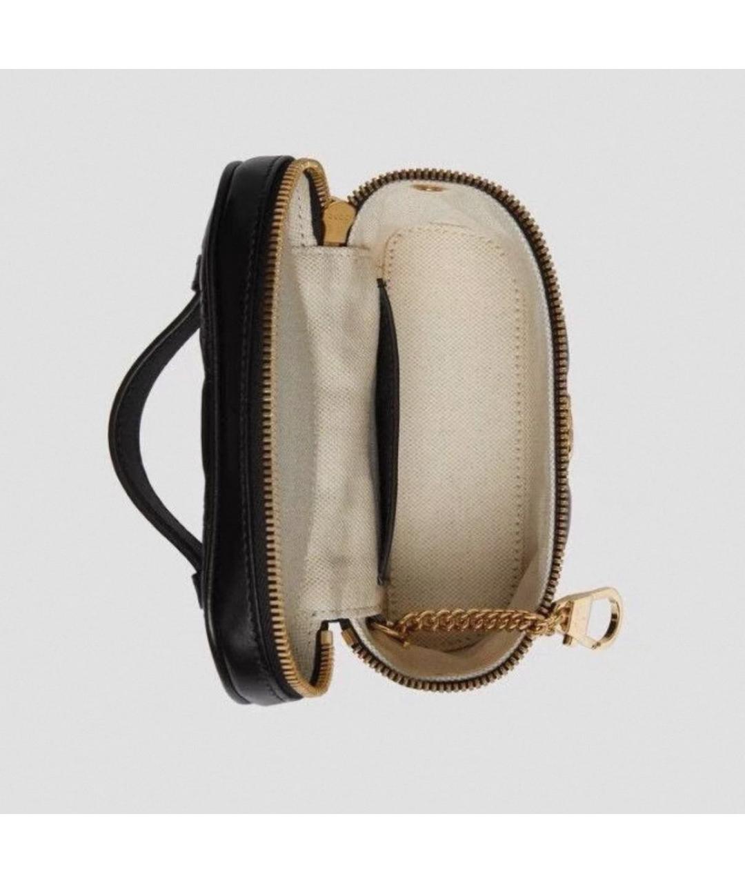 GUCCI Черная кожаная сумка через плечо, фото 5