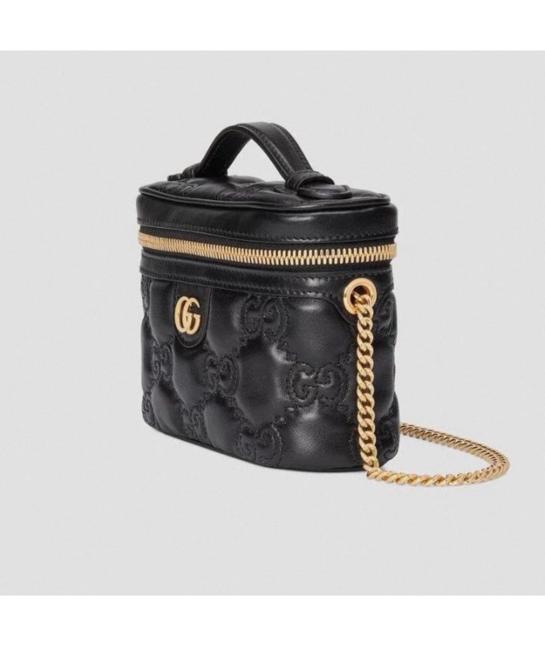 GUCCI Черная кожаная сумка через плечо, фото 4