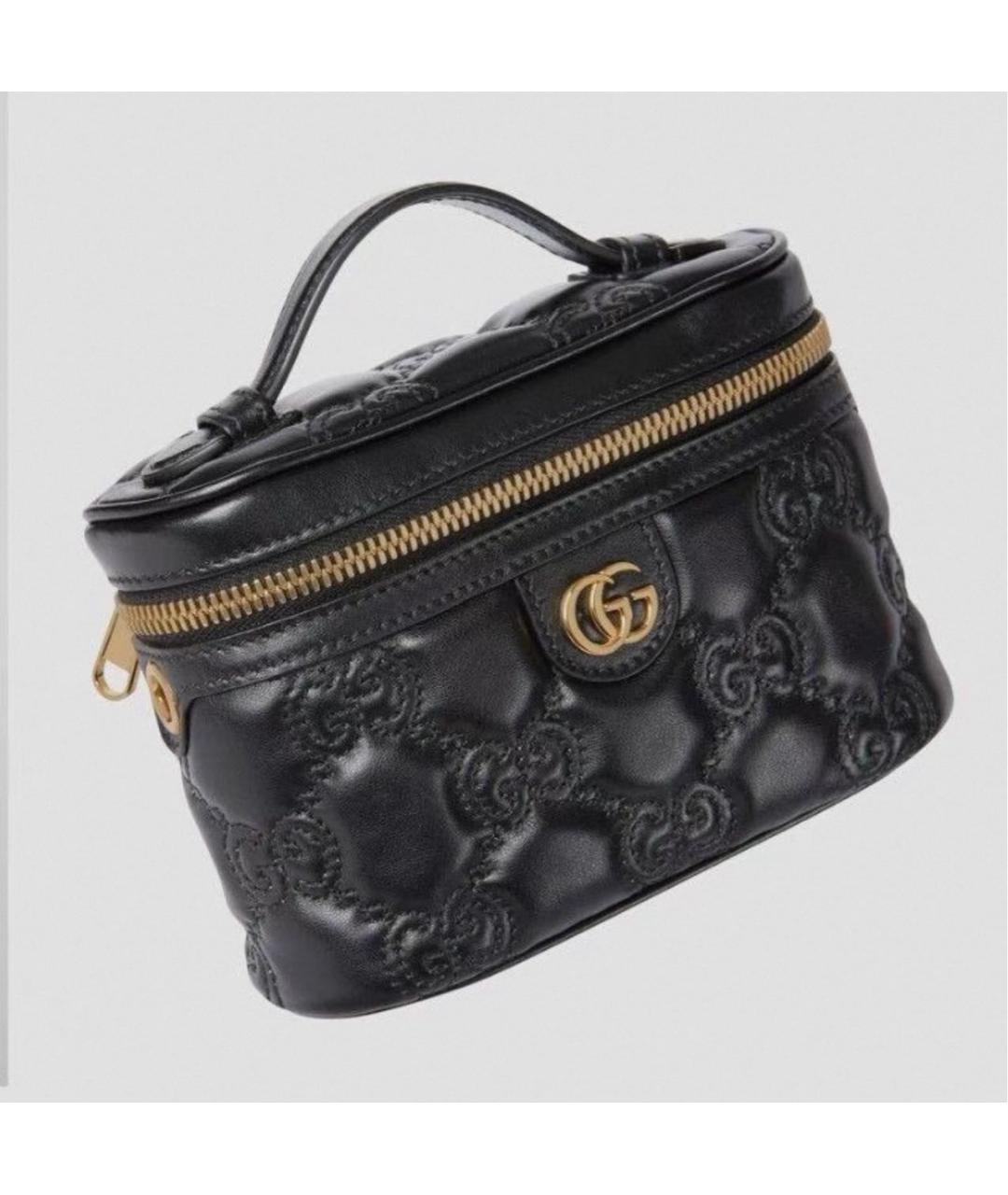 GUCCI Черная кожаная сумка через плечо, фото 2