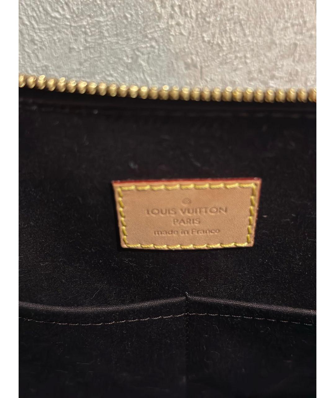 LOUIS VUITTON Бордовая сумка с короткими ручками из лакированной кожи, фото 6