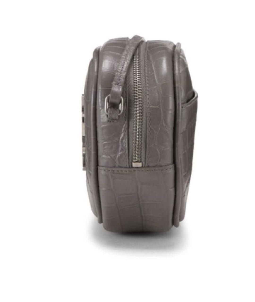 SAINT LAURENT Антрацитовая кожаная сумка через плечо, фото 8