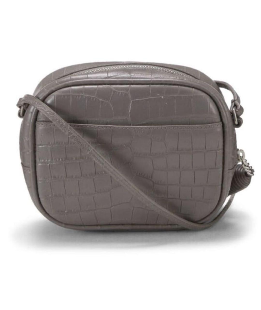 SAINT LAURENT Антрацитовая кожаная сумка через плечо, фото 4