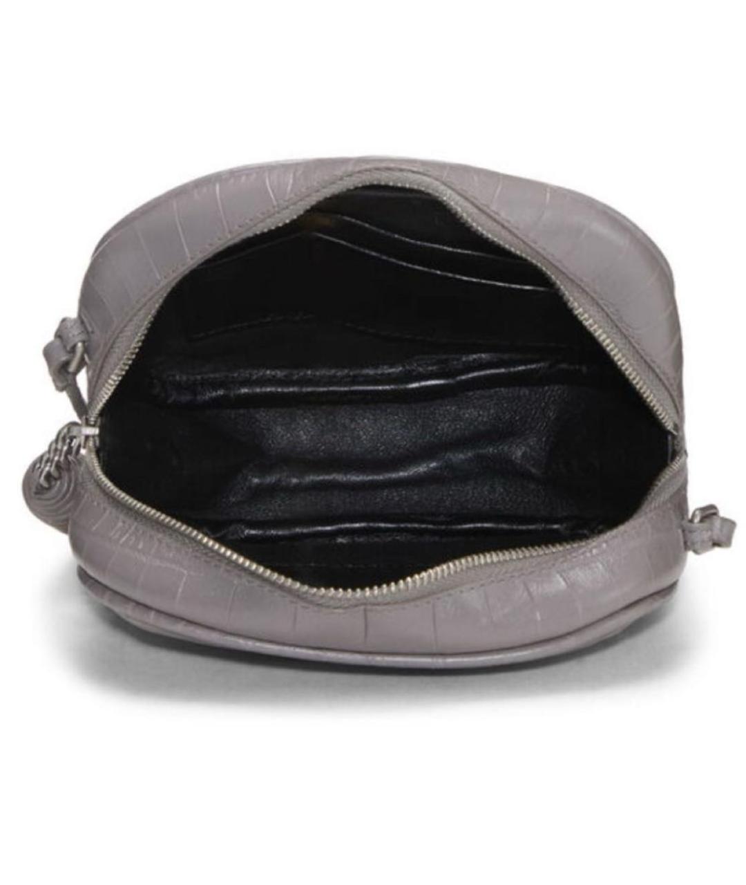 SAINT LAURENT Антрацитовая кожаная сумка через плечо, фото 3