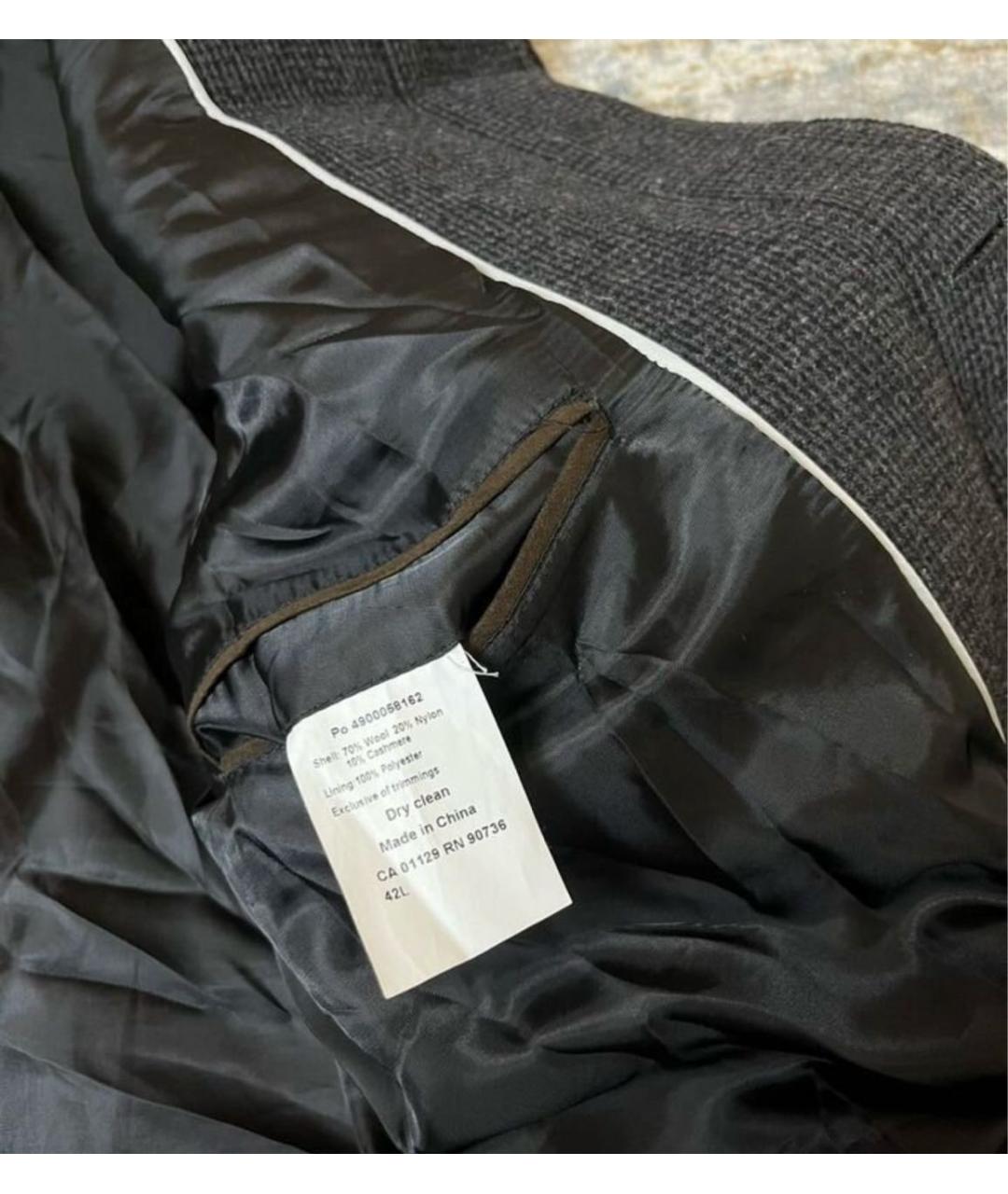 RALPH LAUREN Серое шерстяное пальто, фото 6