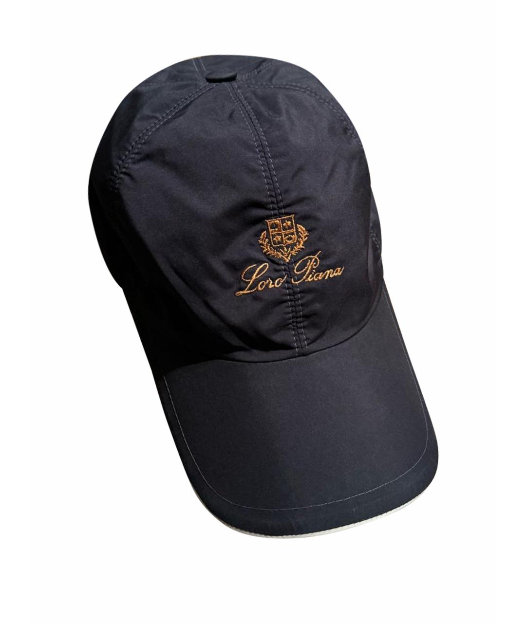 LORO PIANA Темно-синяя кепка, фото 1