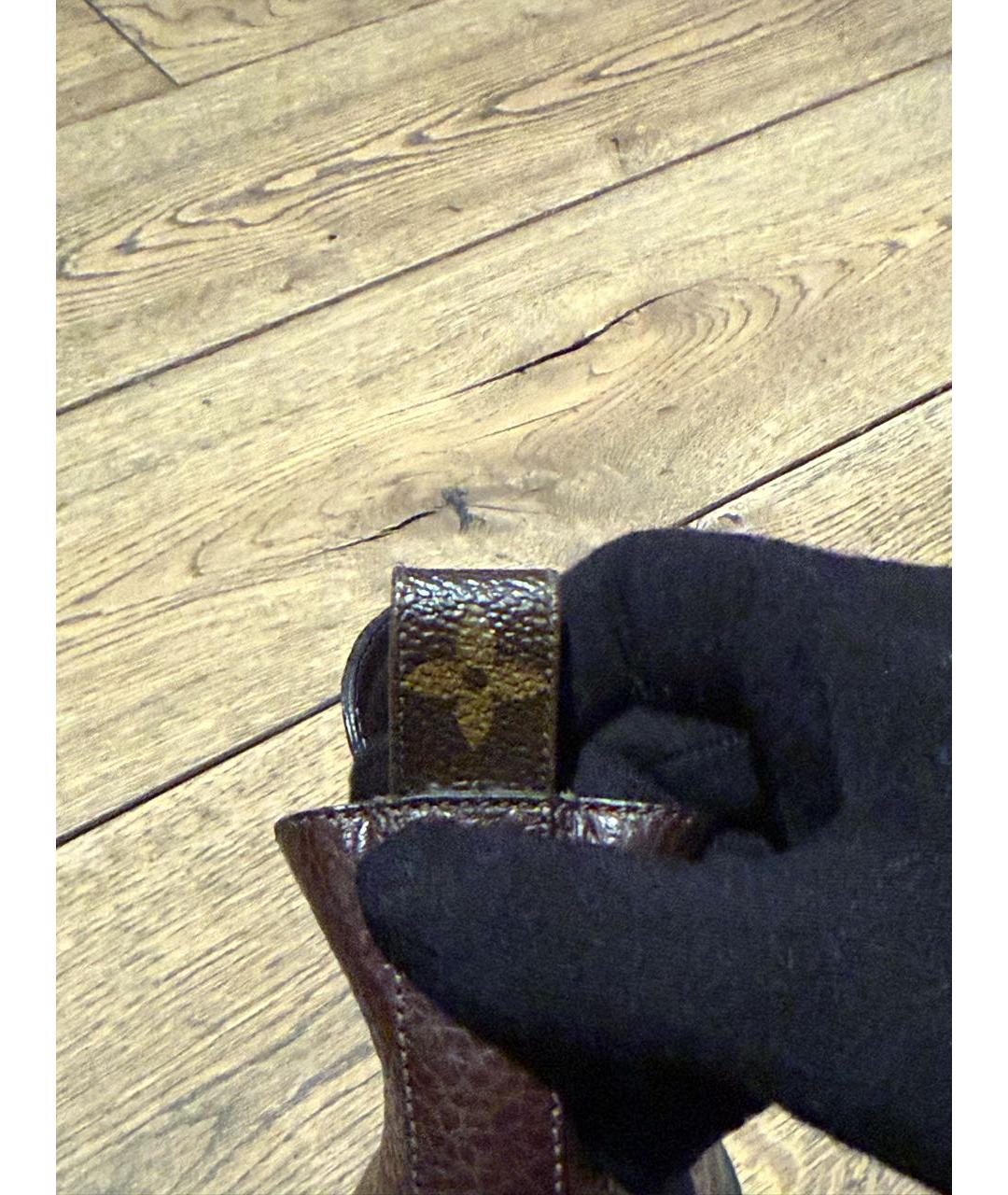 LOUIS VUITTON Бордовые кожаные ботильоны, фото 6