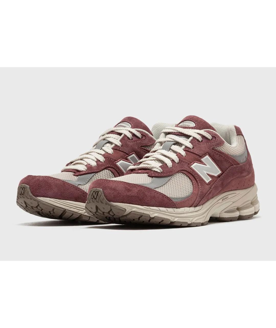 NEW BALANCE Бордовые нубуковые низкие кроссовки / кеды, фото 2
