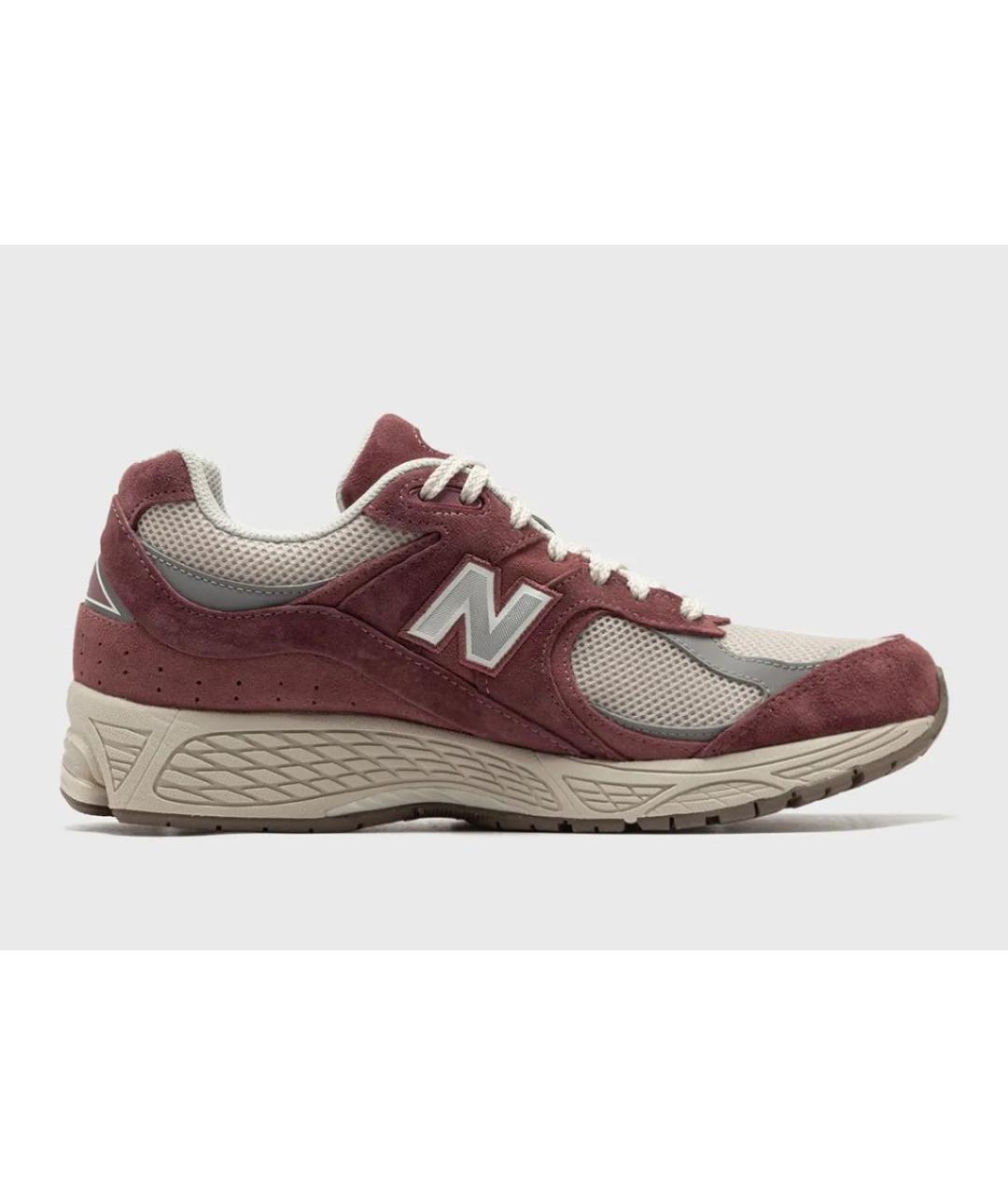 NEW BALANCE Бордовые нубуковые низкие кроссовки / кеды, фото 3