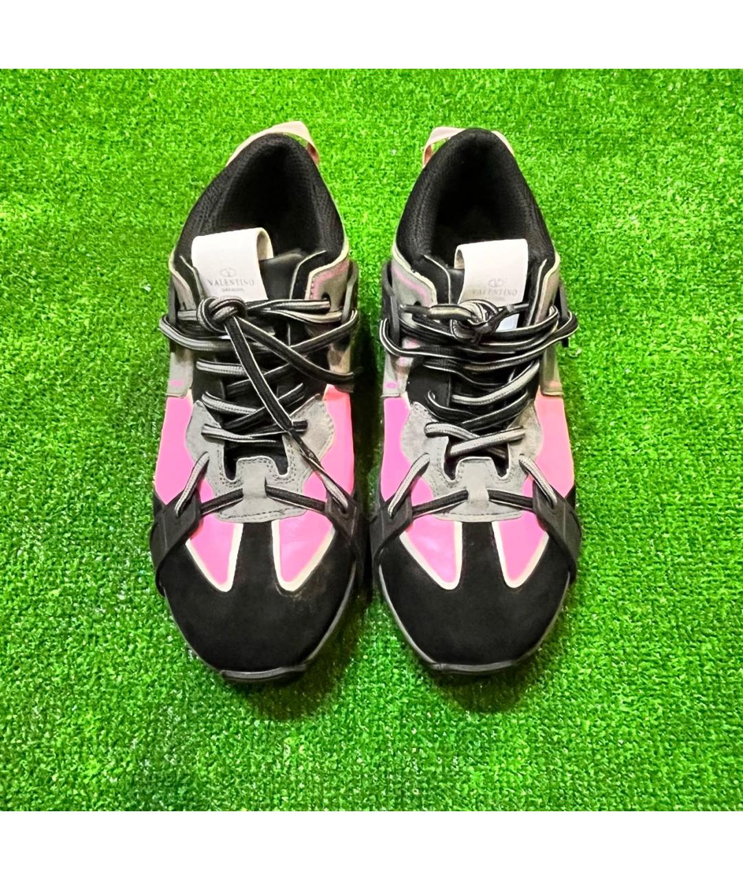 VALENTINO Черные кожаные кроссовки, фото 2