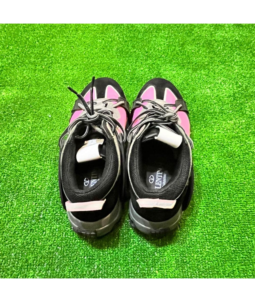 VALENTINO Черные кожаные кроссовки, фото 3