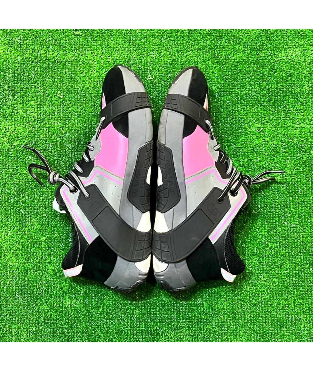 VALENTINO Черные кожаные кроссовки, фото 4