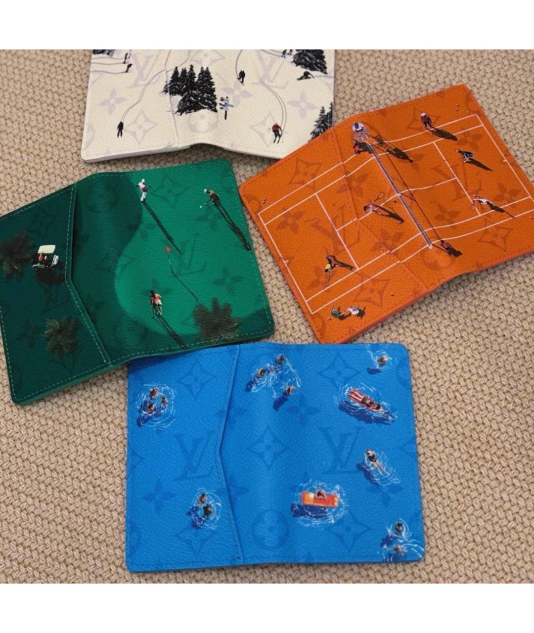 LOUIS VUITTON Голубой кожаный кардхолдер, фото 5