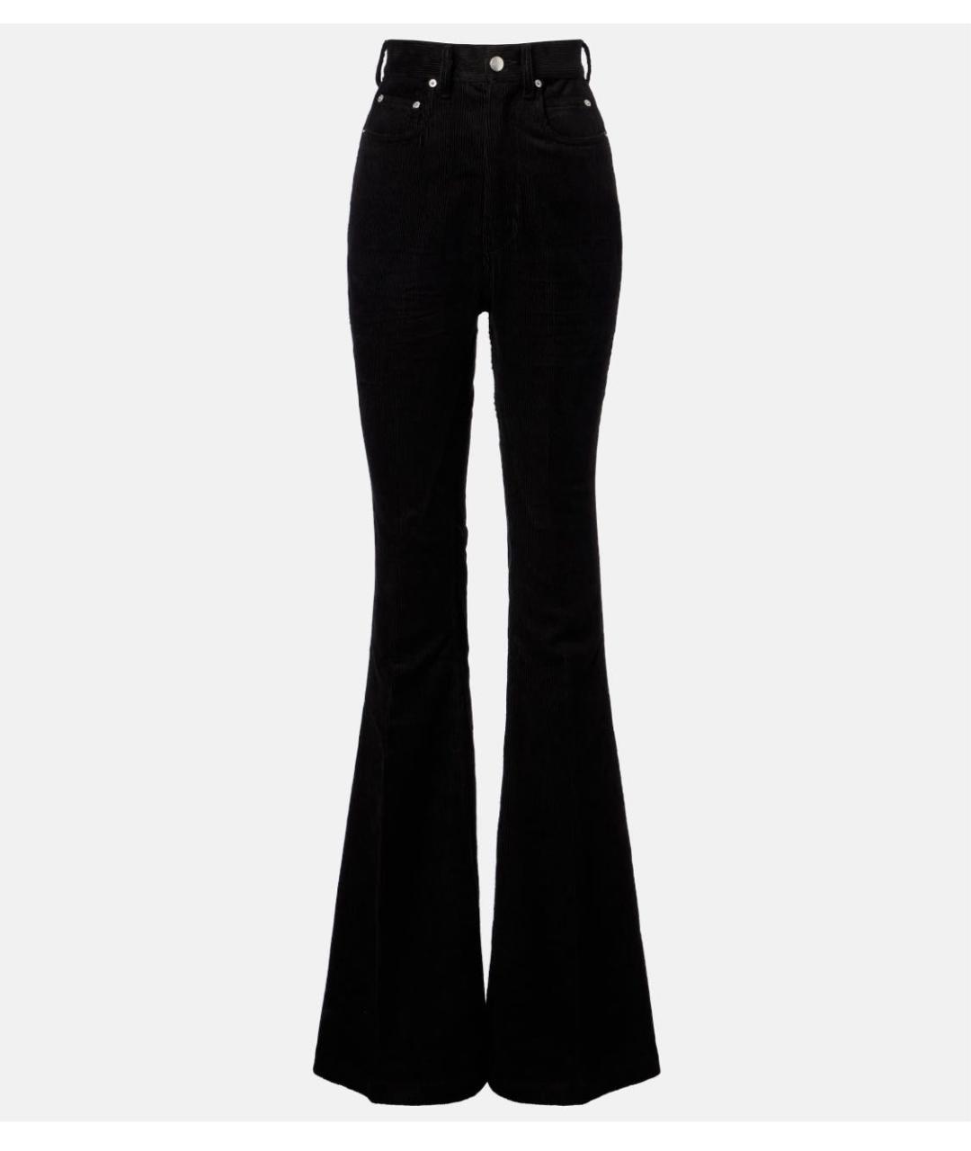 RICK OWENS Черные вискозные брюки широкие, фото 9