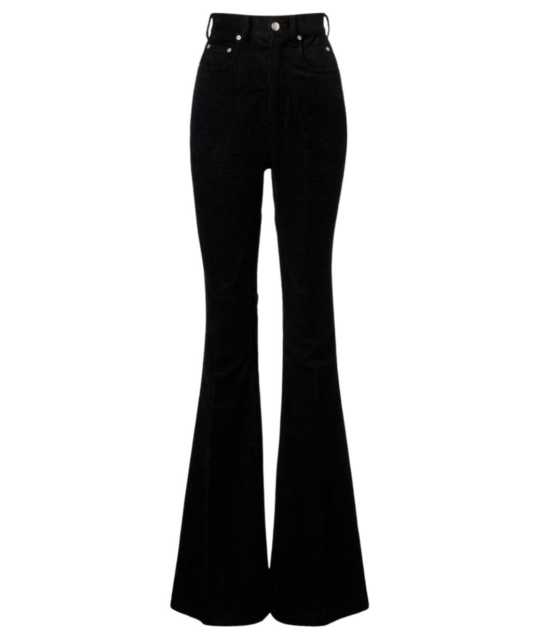 RICK OWENS Черные вискозные брюки широкие, фото 1