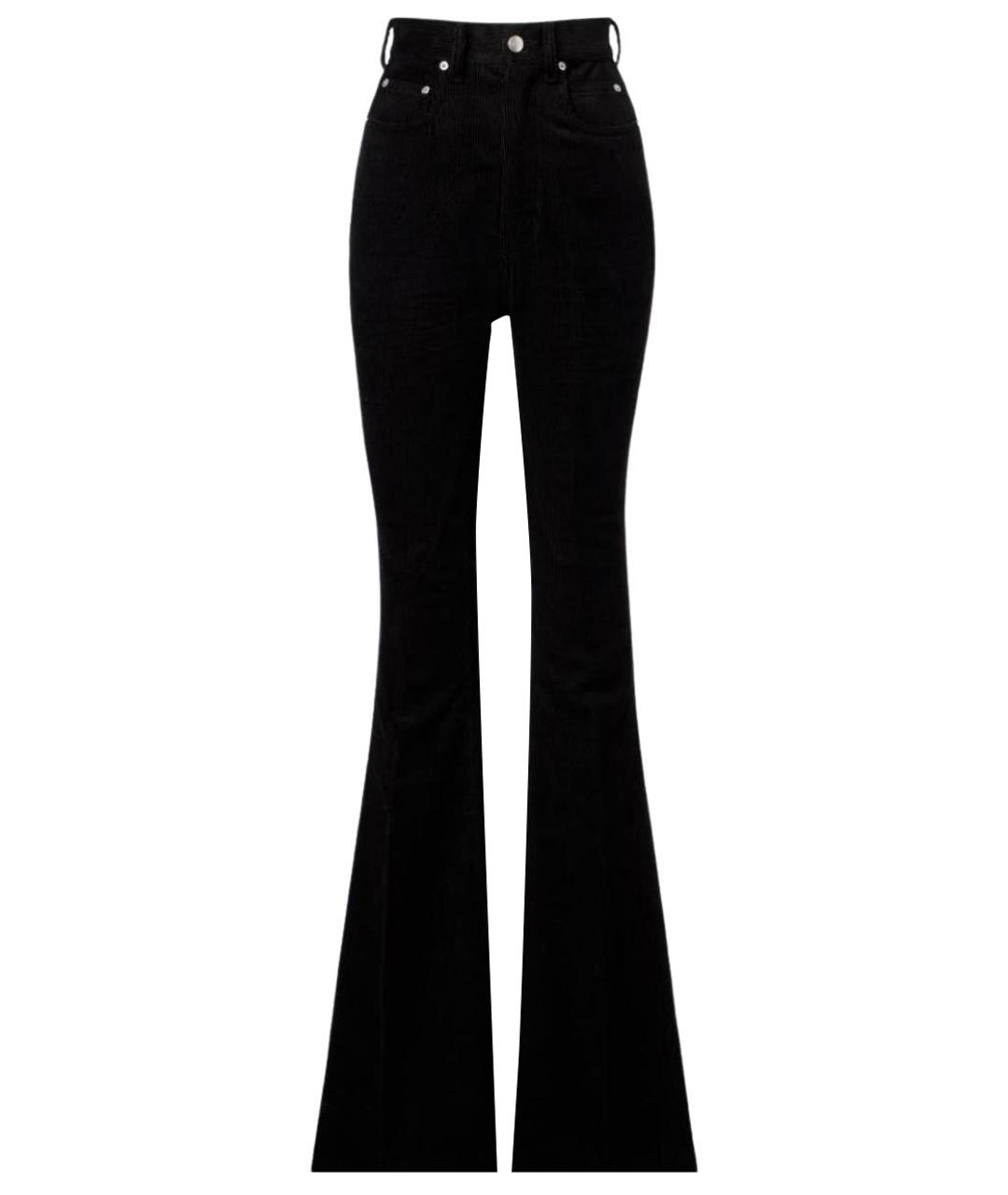 RICK OWENS Черные вискозные брюки широкие, фото 1