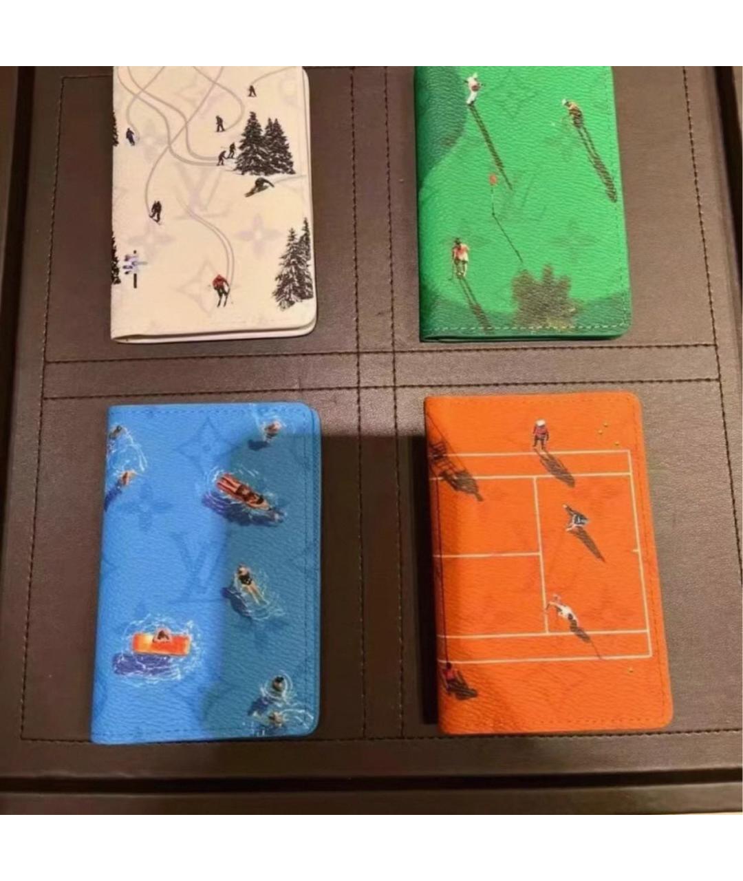 LOUIS VUITTON Оранжевый кожаный кардхолдер, фото 5