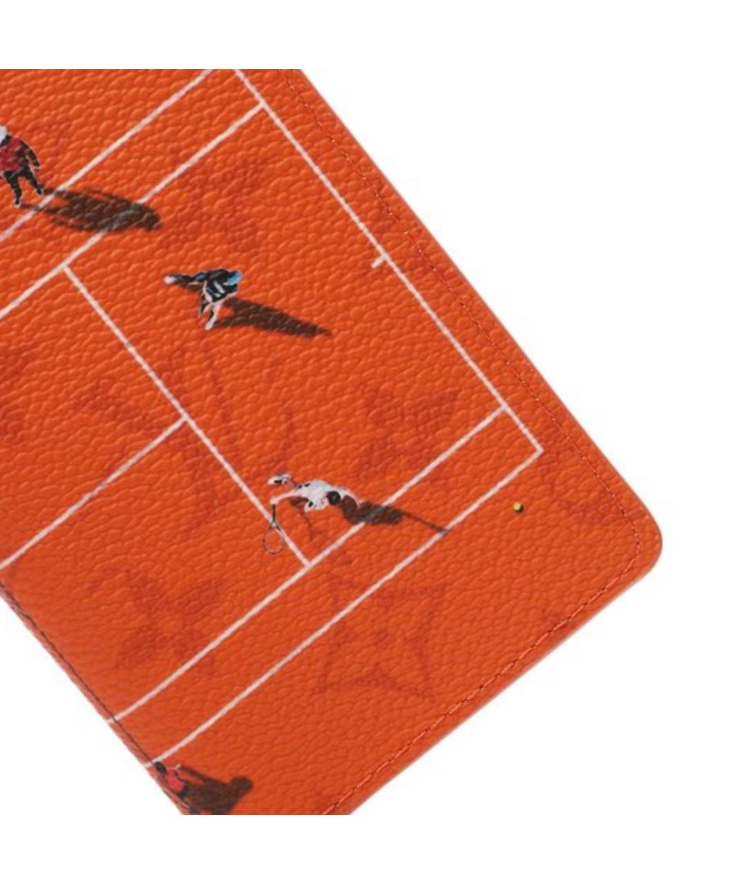 LOUIS VUITTON Оранжевый кожаный кардхолдер, фото 4