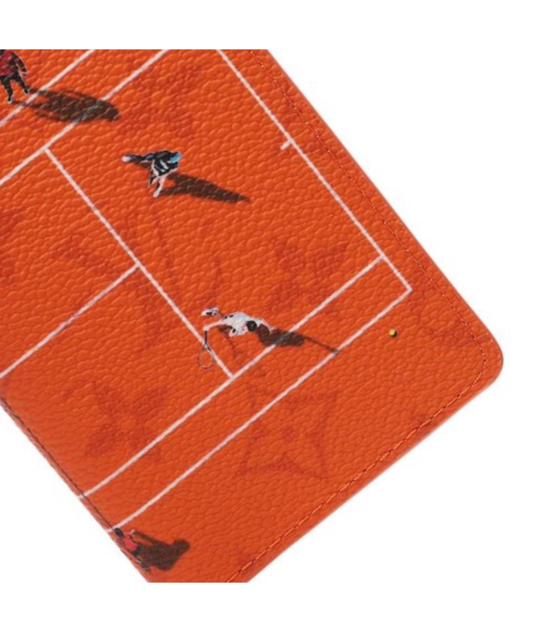LOUIS VUITTON Оранжевый кожаный кардхолдер, фото 4