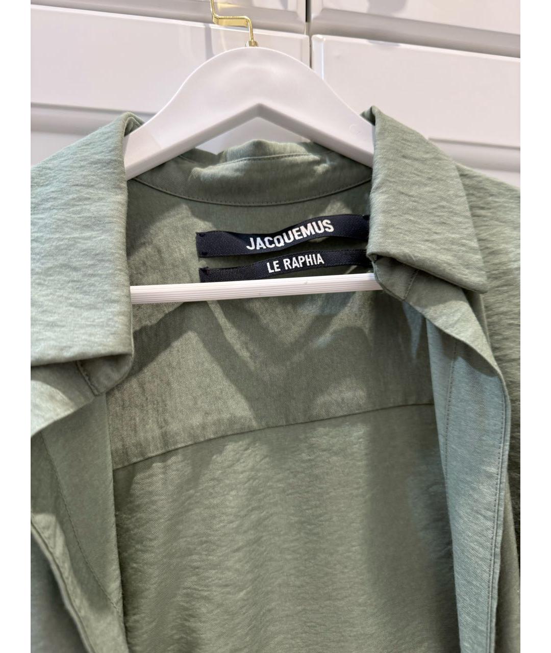 JACQUEMUS Зеленая льняная рубашка, фото 3