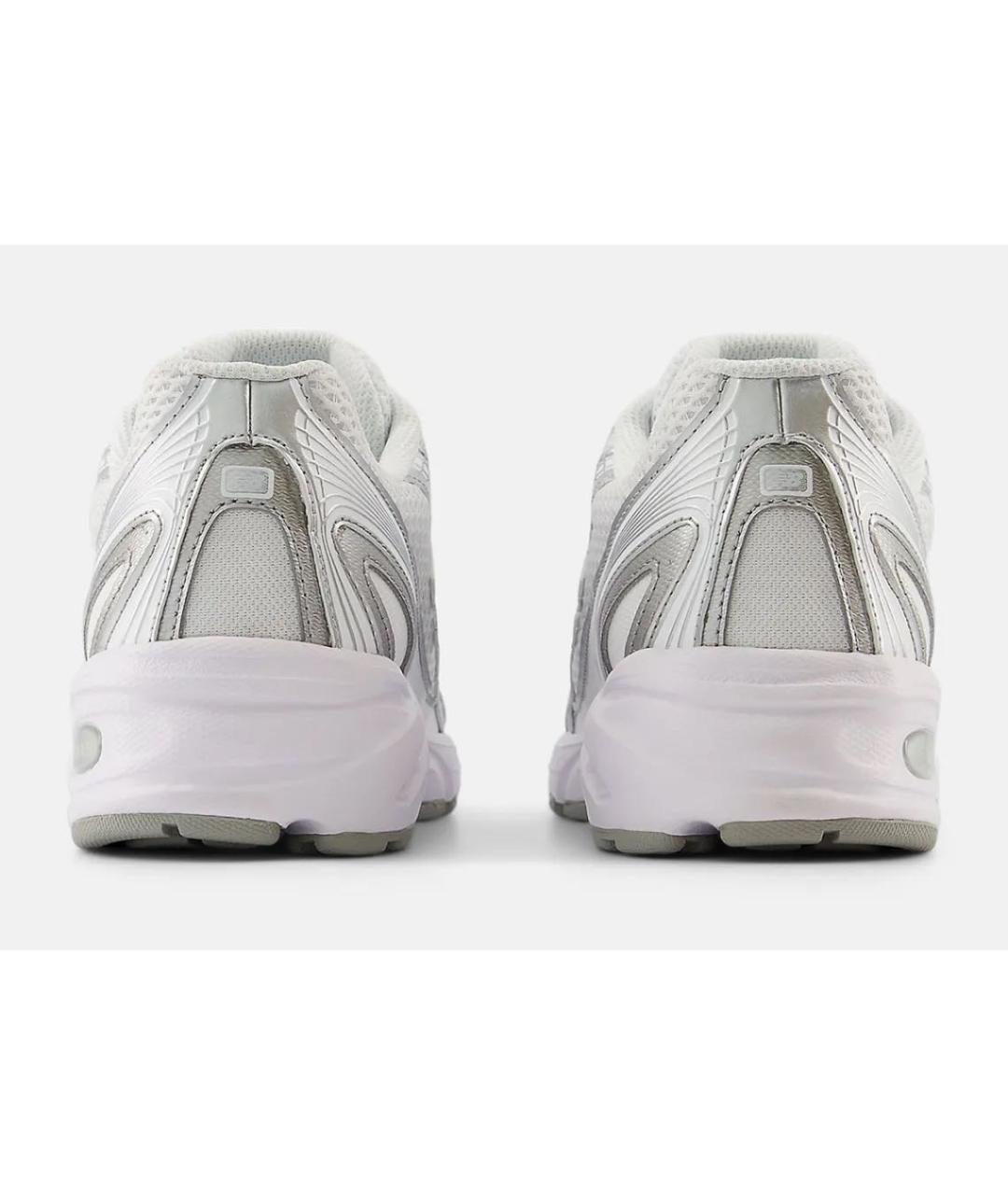 NEW BALANCE Серебряные текстильные низкие кроссовки / кеды, фото 5