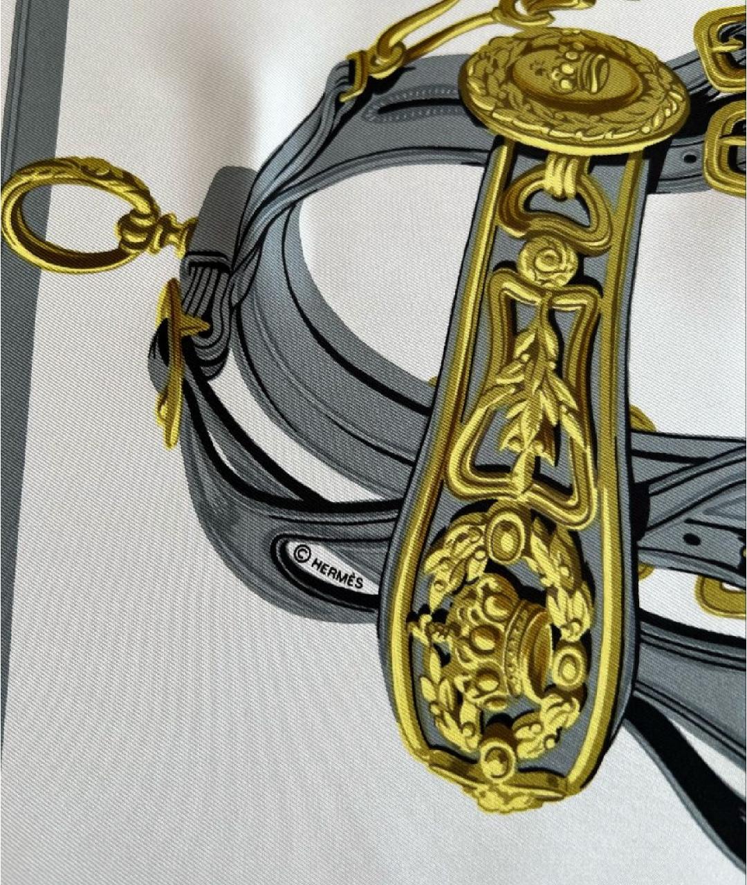 HERMES Мульти шелковый платок, фото 6
