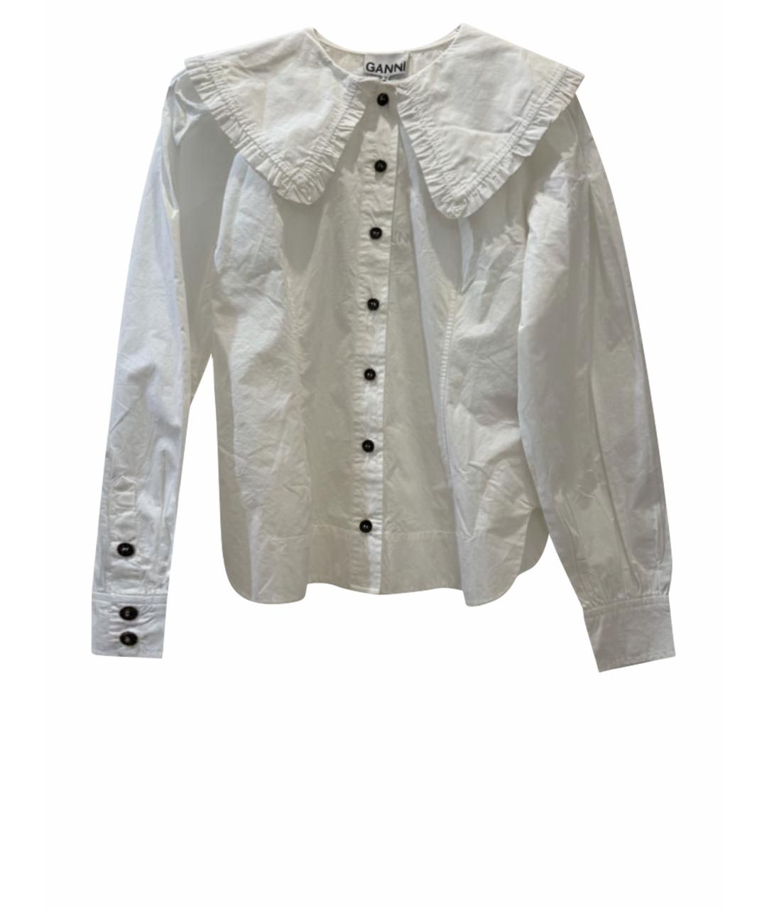 GANNI Белая хлопковая блузы, фото 1