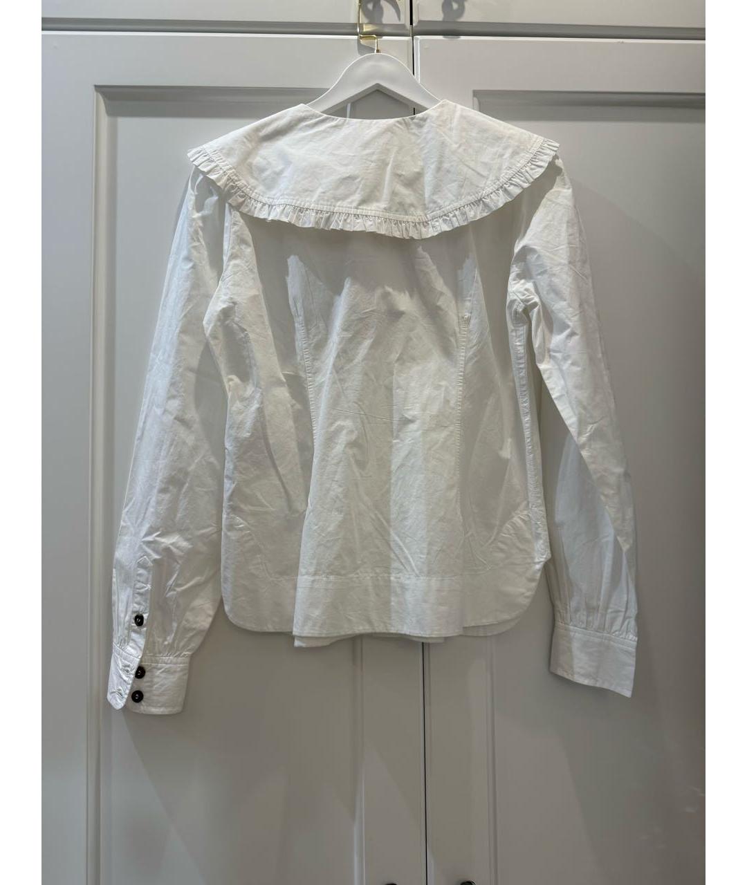GANNI Белая хлопковая блузы, фото 2