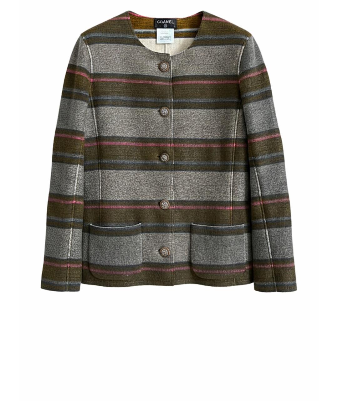 CHANEL Коричневый кашемировый жакет/пиджак, фото 1