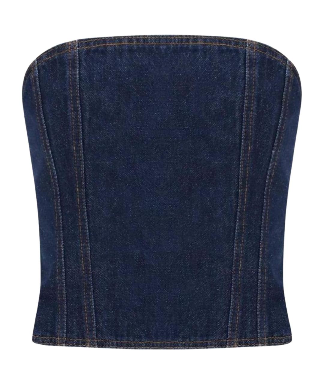 MAGDA BUTRYM Синий деним корсет, фото 1