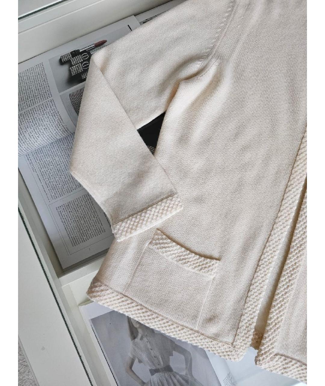 CHANEL Белый кашемировый жакет/пиджак, фото 7