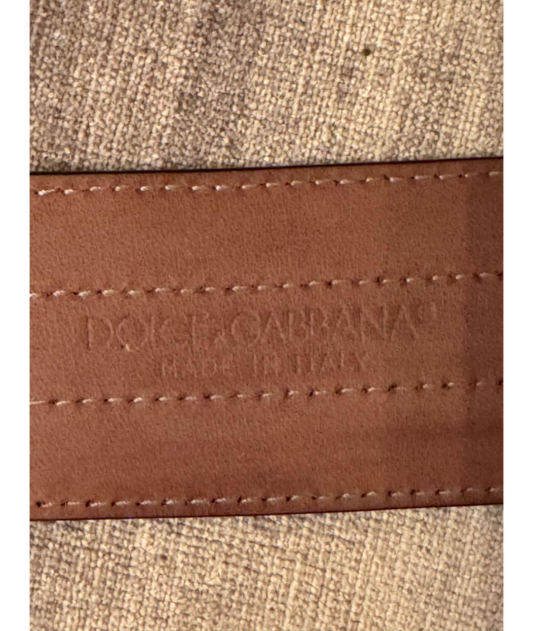 DOLCE&GABBANA Черный кожаный ремень, фото 6