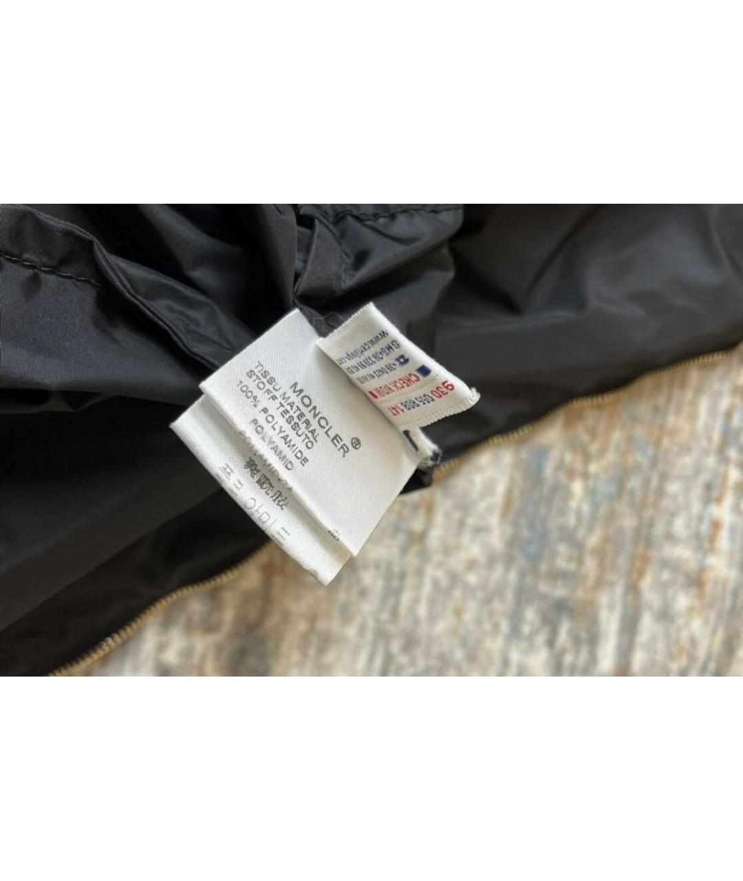 MONCLER Черный полиэстеровый тренч/плащ, фото 8