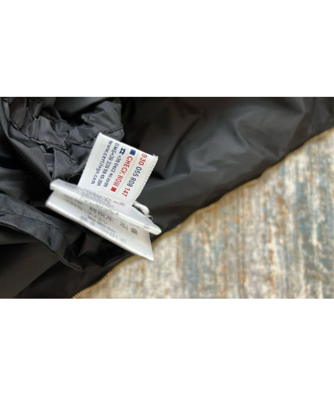 MONCLER Черный полиэстеровый тренч/плащ, фото 7