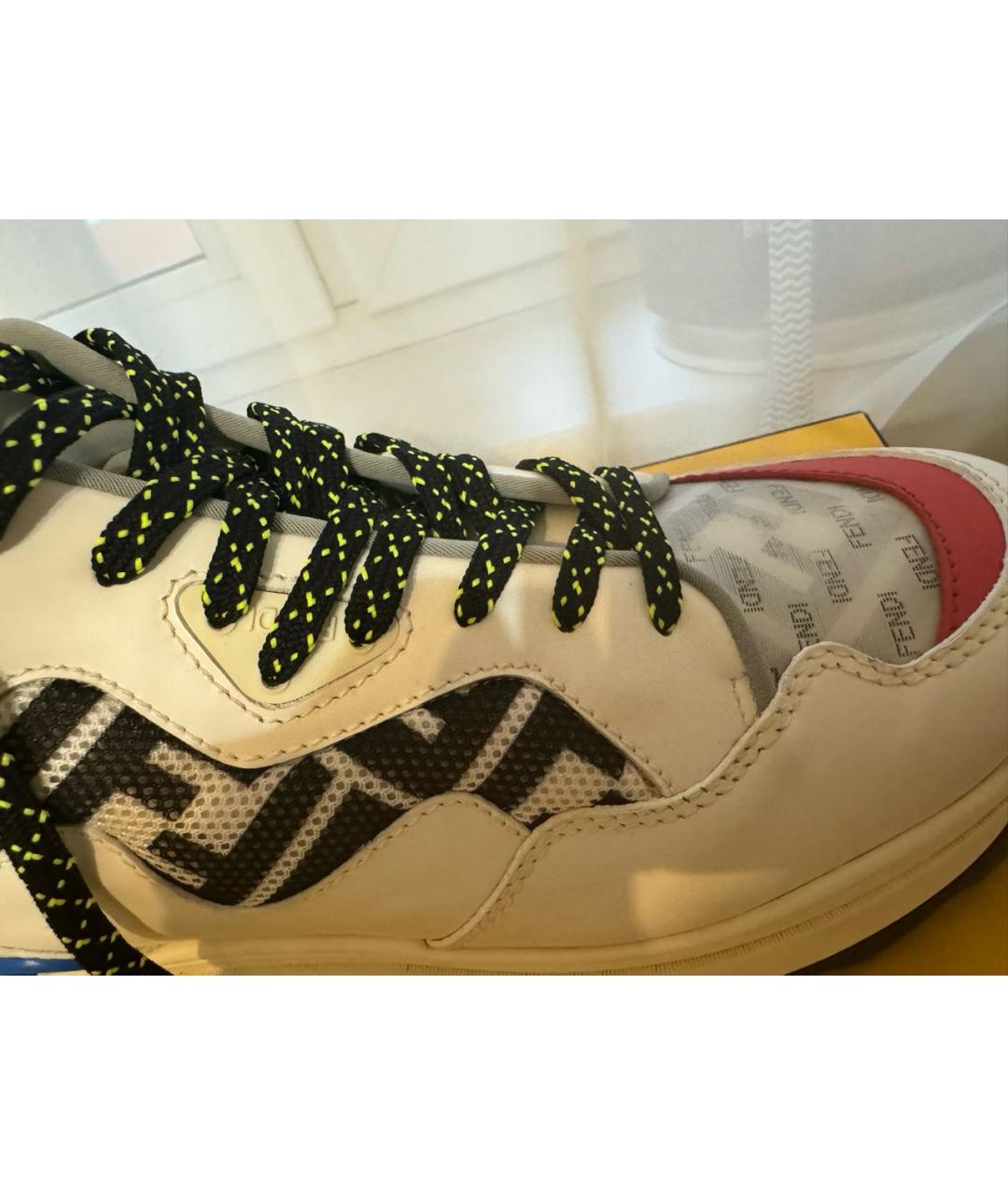 FENDI Мульти кожаные кроссовки, фото 3