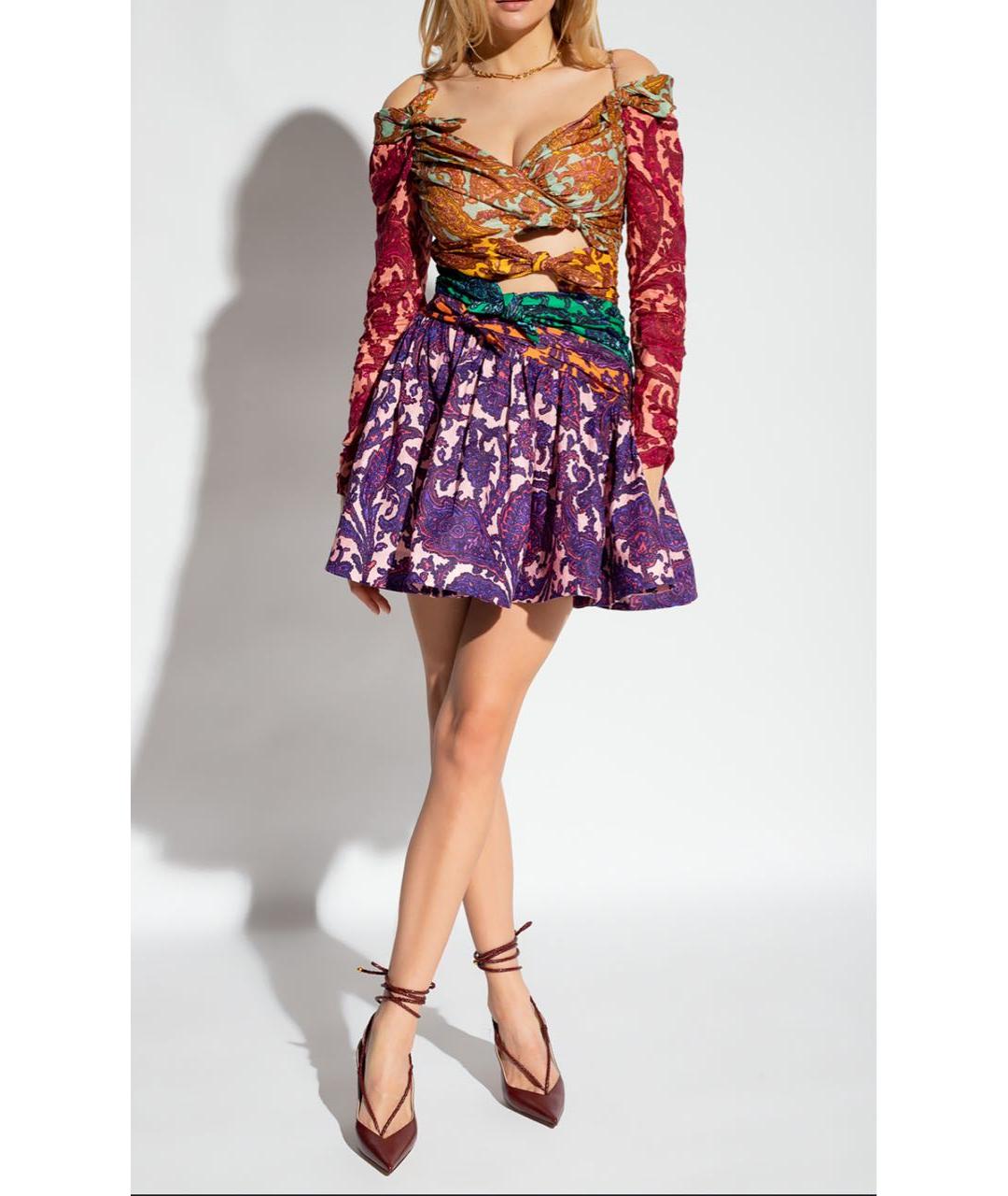 ZIMMERMANN Мульти льняное коктейльное платье, фото 5