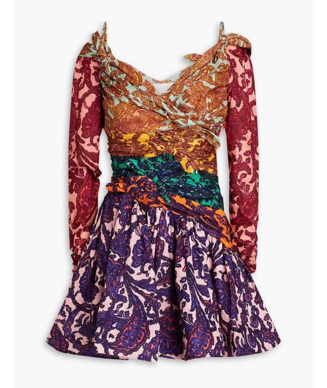 ZIMMERMANN Мульти льняное коктейльное платье, фото 9