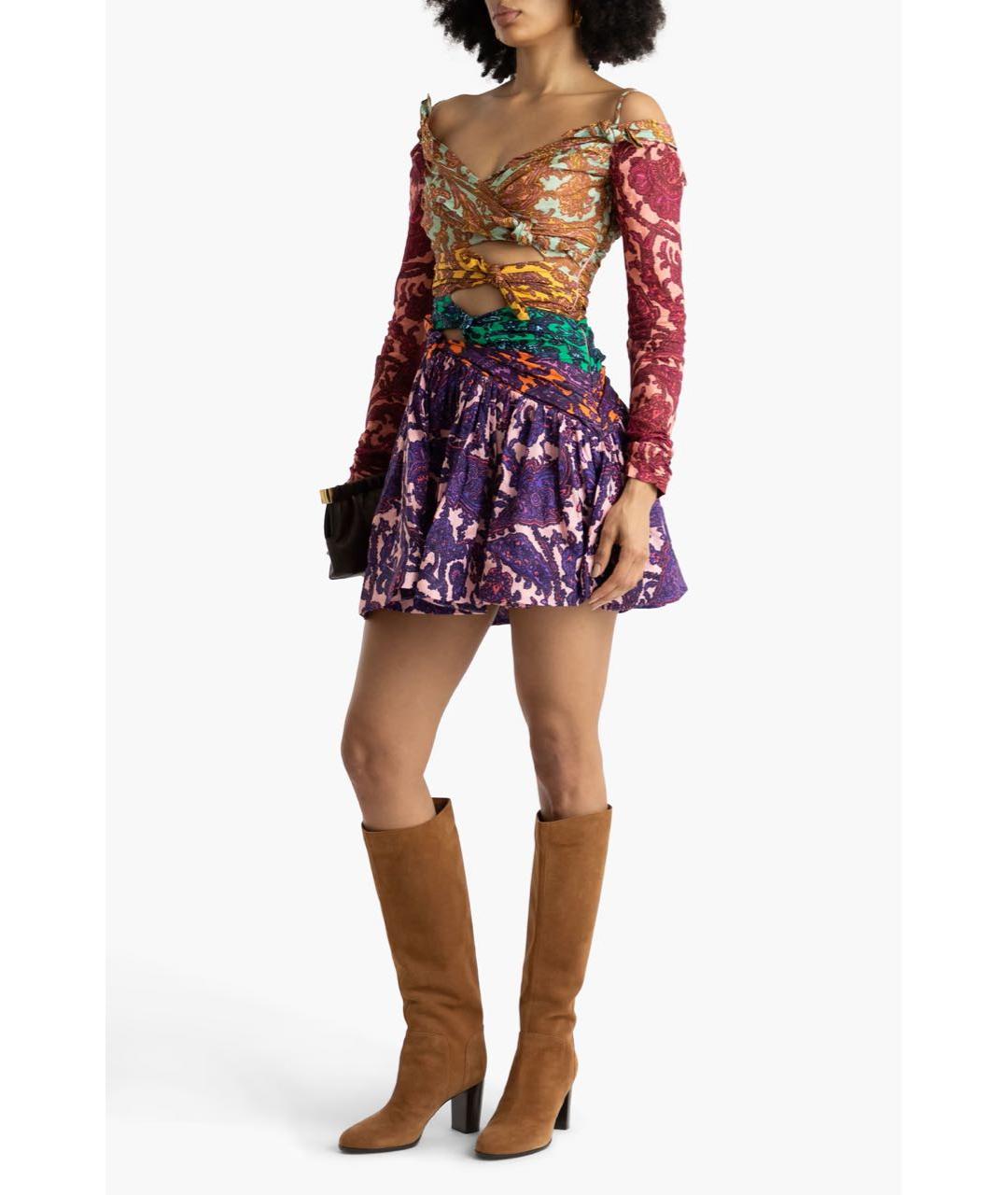 ZIMMERMANN Мульти льняное коктейльное платье, фото 2