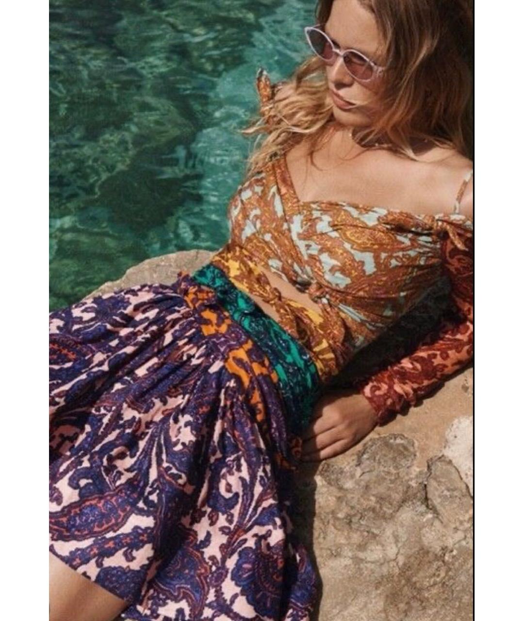 ZIMMERMANN Мульти льняное коктейльное платье, фото 4