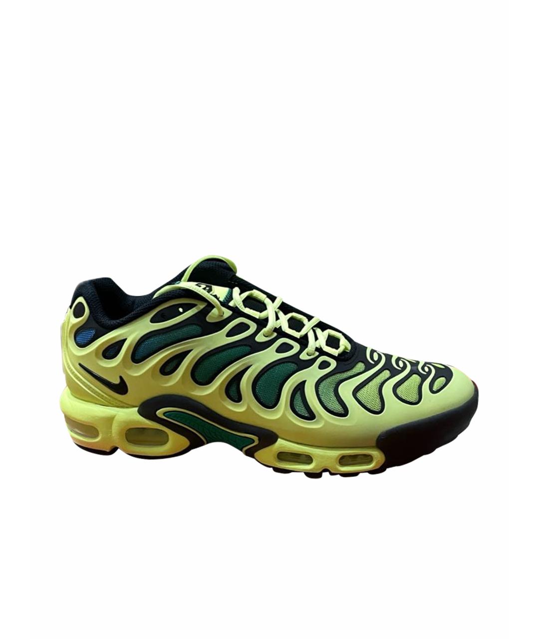 NIKE Салатовые резиновые низкие кроссовки / кеды, фото 1