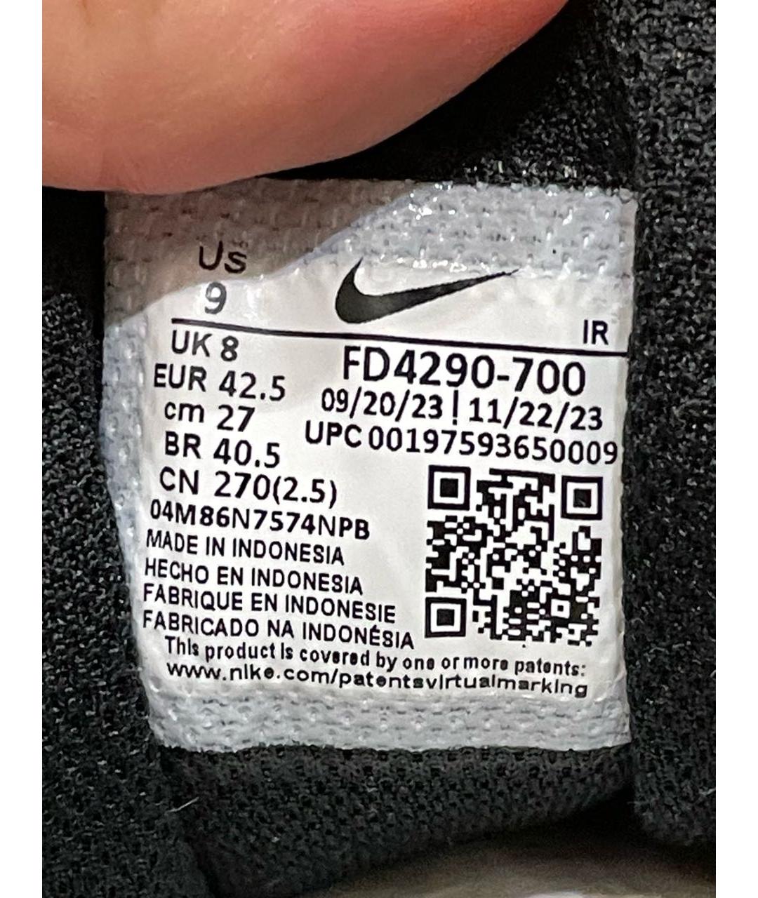 NIKE Салатовые резиновые низкие кроссовки / кеды, фото 6