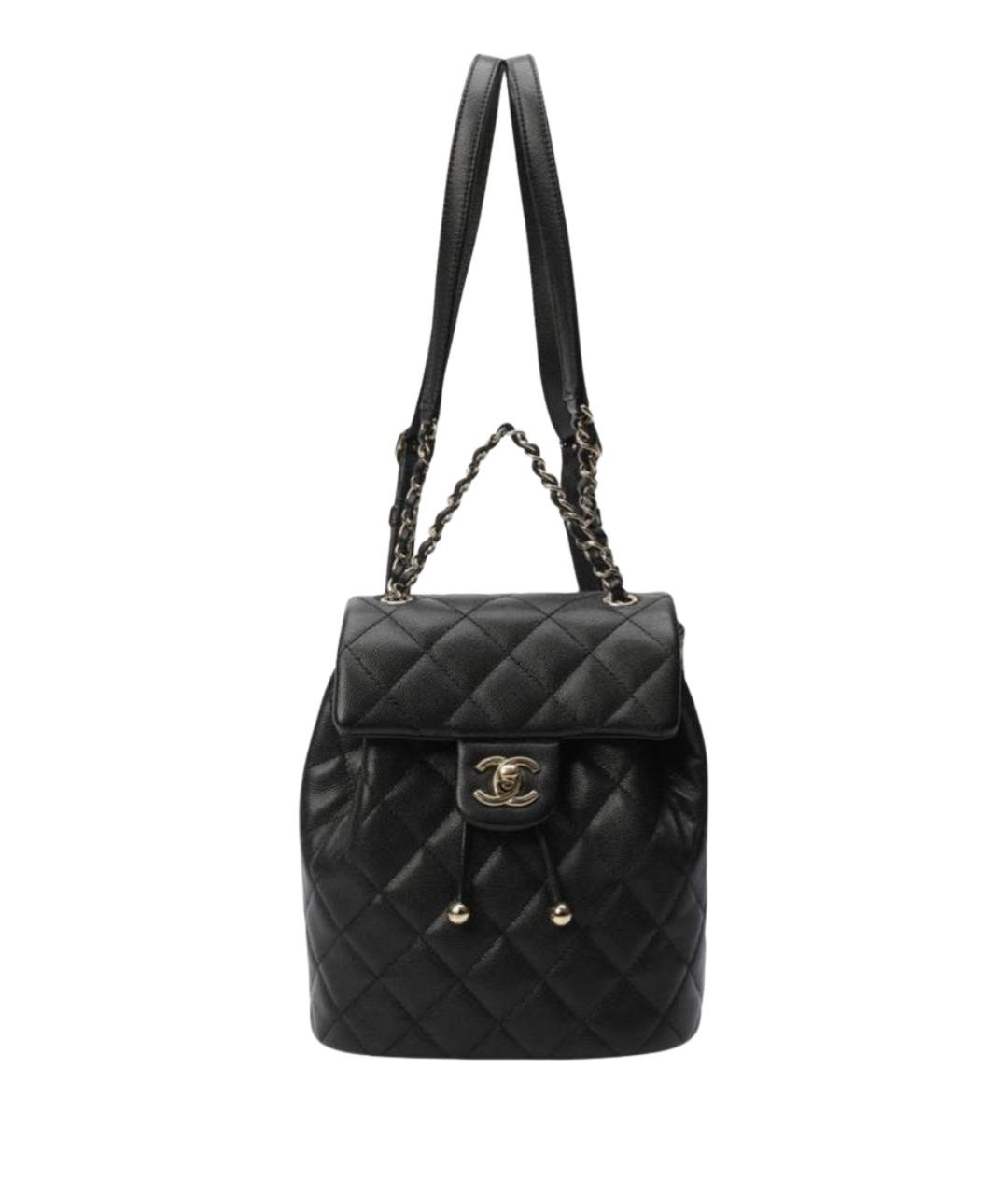 CHANEL Черный кожаный рюкзак, фото 1