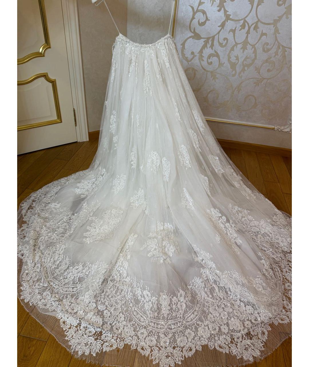 ZUHAIR MURAD Белое кружевное свадебное платье, фото 5