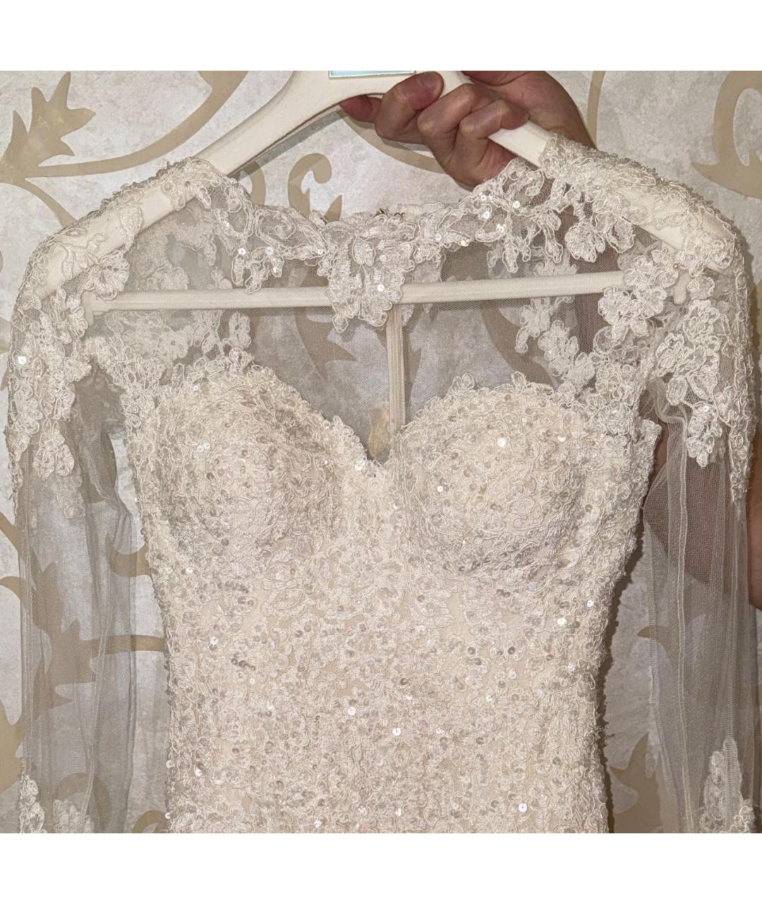 ZUHAIR MURAD Белое кружевное свадебное платье, фото 3