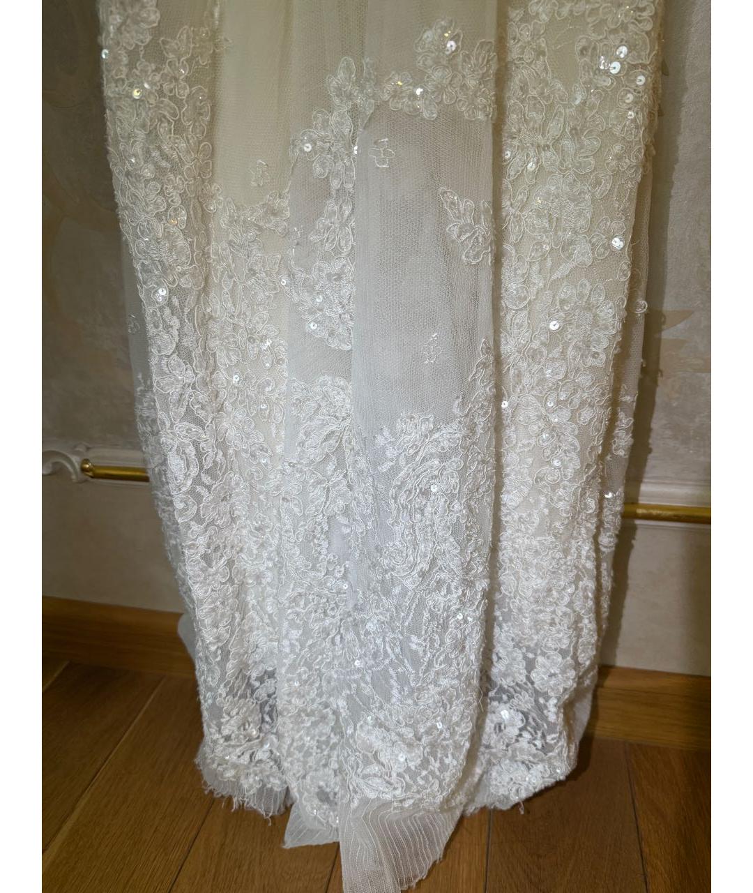 ZUHAIR MURAD Белое кружевное свадебное платье, фото 7