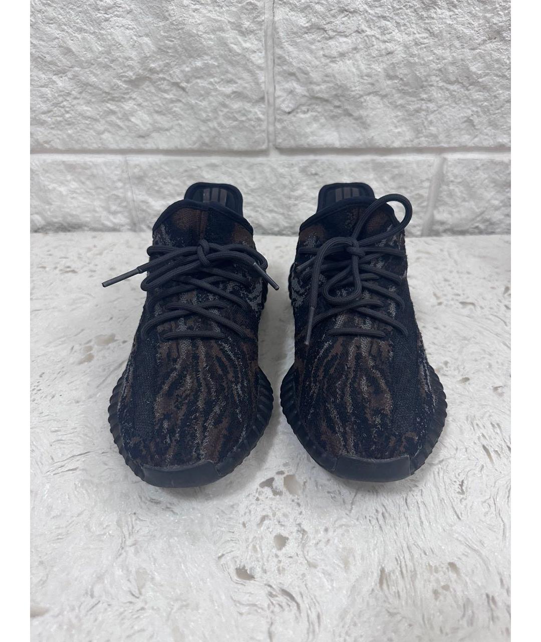 ADIDAS YEEZY Черные текстильные низкие кроссовки / кеды, фото 2