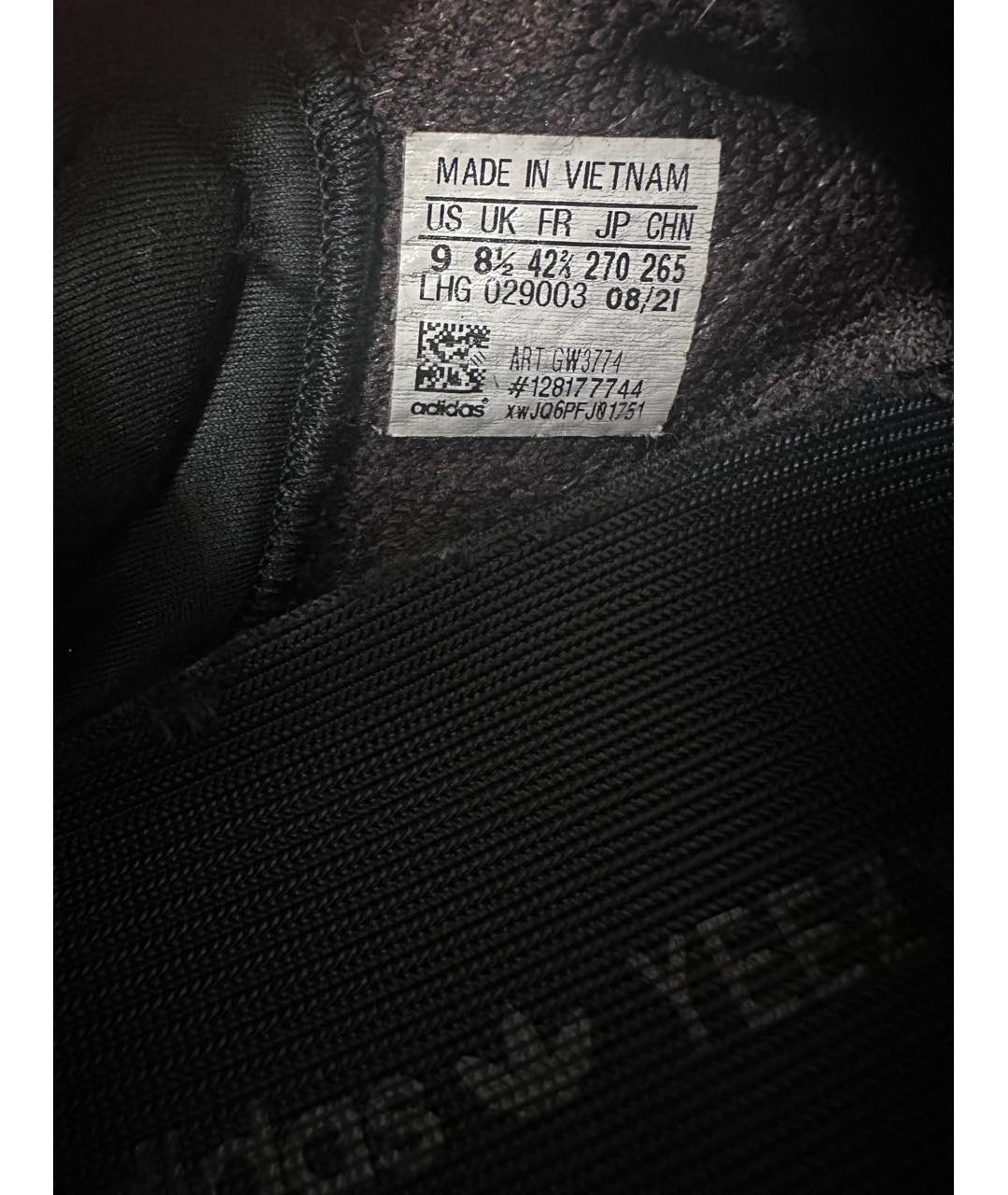 ADIDAS YEEZY Черные текстильные низкие кроссовки / кеды, фото 5