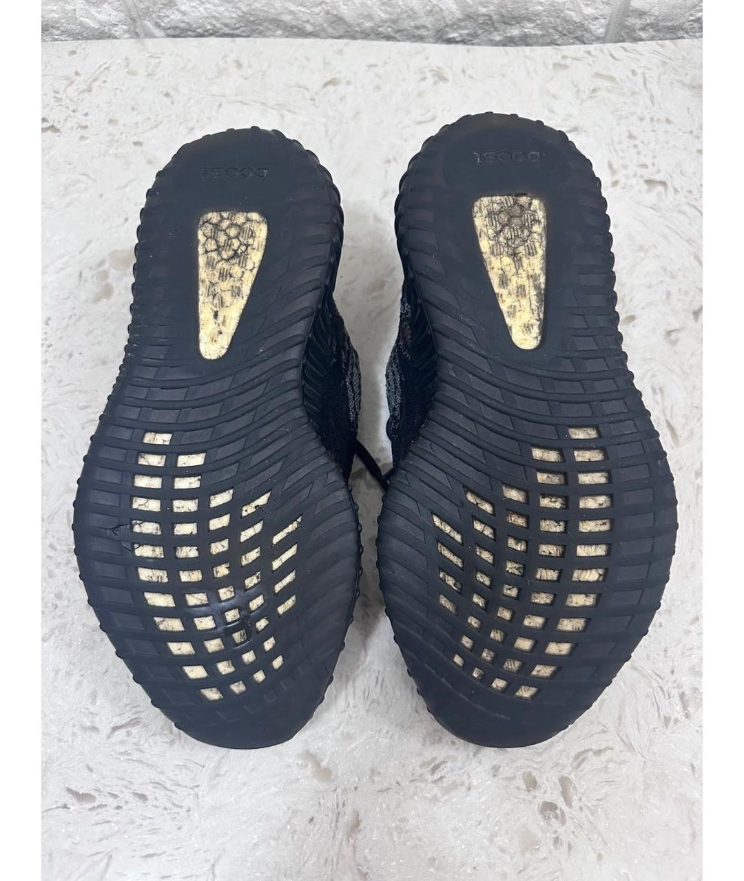 ADIDAS YEEZY Черные текстильные низкие кроссовки / кеды, фото 4